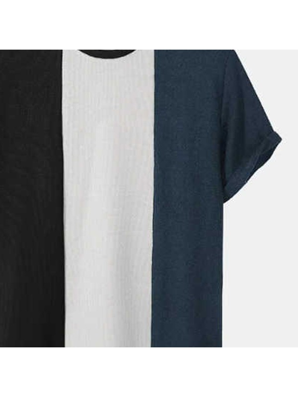 3D Pattern Holiday Short Sleeved Retro Top Round Neck Street T-shirt Fashionable Ethnic T-shirt