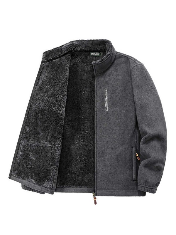 New Fleece Coat Men's and Women's Thickened Warm Jacket