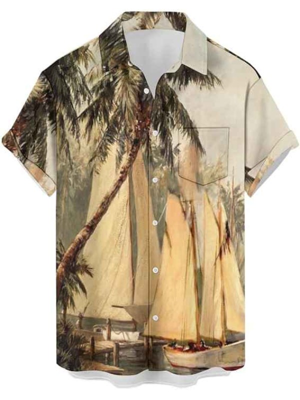 High Quality Men's Summer Hawaiian Print Casual Beach Shirt
