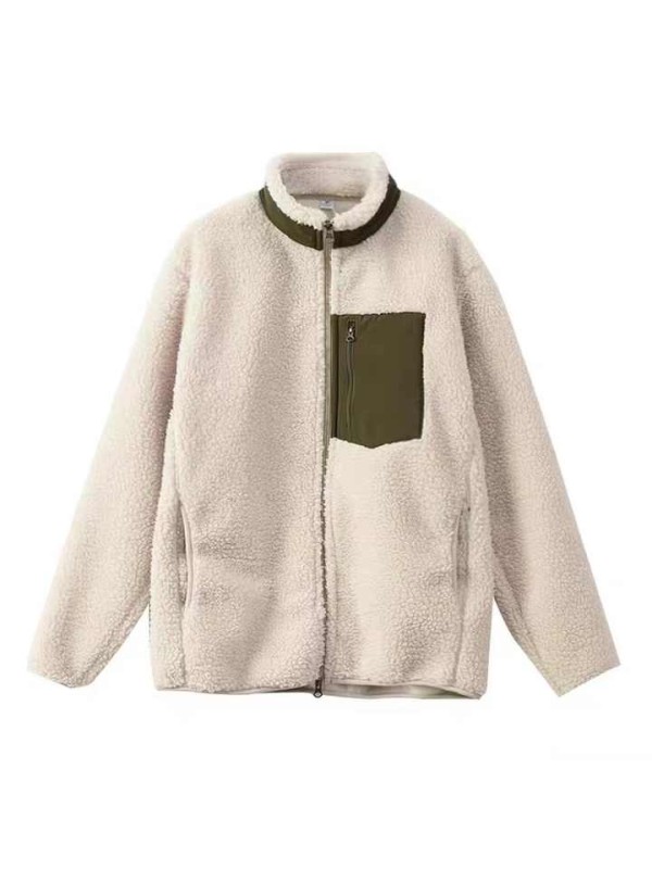High Quality logo Thick Full Zip Boys Fleece Pile Jacket