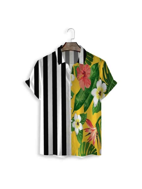 Men's Shirts All Over Floral Printed Stylish Shirt Quick Dry Shirt High Quality