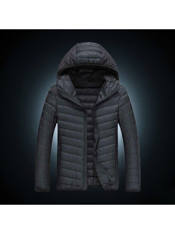 Men's Down Jacket Windproof Waterproof Outer Shell White Duck Down Warm and Thickened Jacket for Men