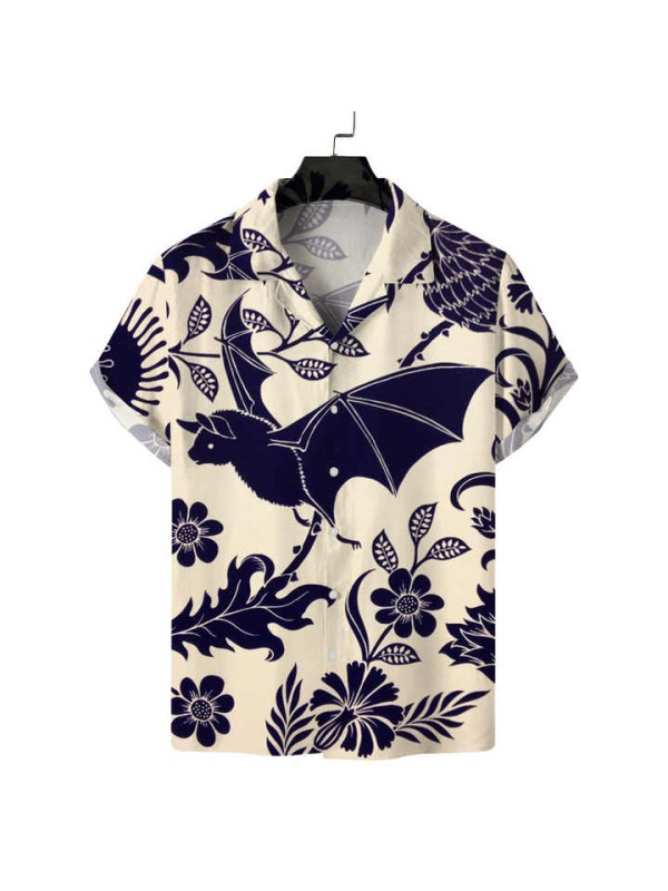 3D Printed Beach Shirt Cardigan Short Sleeve Can With Patterns