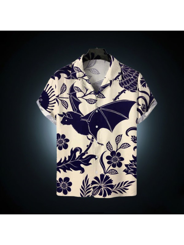 3D Printed Beach Shirt Cardigan Short Sleeve Can With Patterns