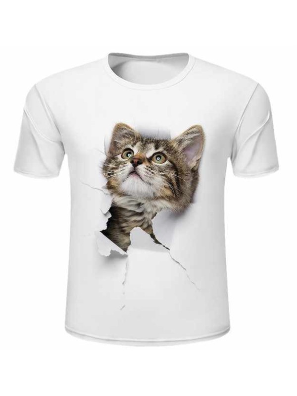 Deep Men Various Cat 3d Print t Shirt  Man Women  Boy  Cat Print  Short Sleeve 3D  t  Shirts