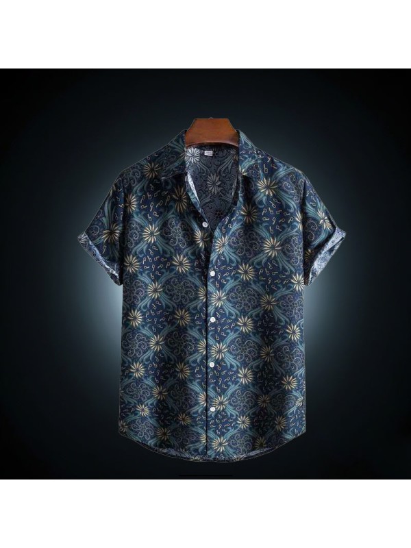3D Printed Retro Style Short Sleeve Hawaiian Men's Shirt Short Shirts for Men