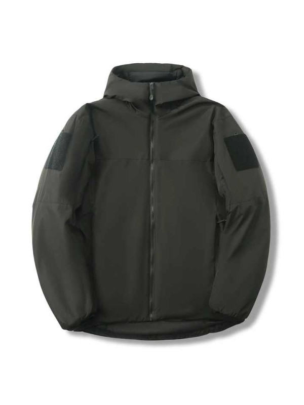 Men's Outdoor Casual Waterproof and Windproof Hooded Warm and Lightweight Jacket Suitable