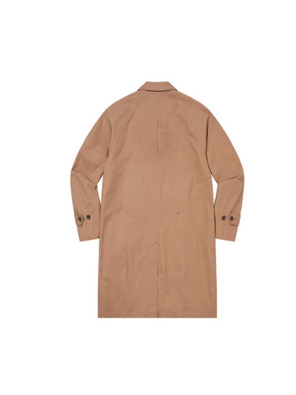 Men's New Long Tan Coat Windbreaker Trench Coat Men