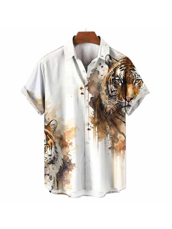 Summer Short Sleeved Hawaiian Shirt Summer Oversize Floral