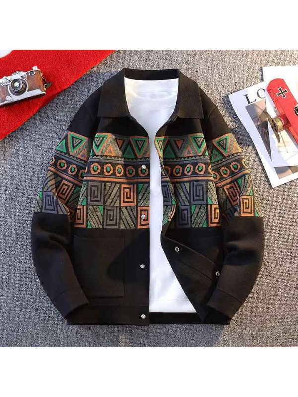 Fashion Designer Sweater Casual Long Sleeve Sweater Jacket for Men