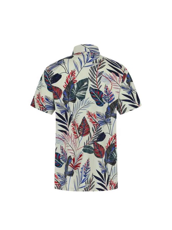 Men's Floral Shirt Short Sleeve Printed Flower Fashion Breathable Beach Wear Shirt