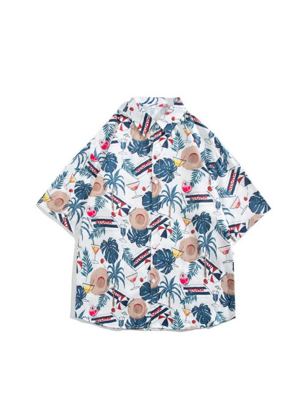 Size Hawaii Shirt Short Sleeve Printed Resort Shirts for Men