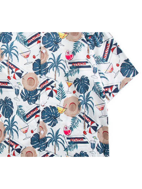 Size Hawaii Shirt Short Sleeve Printed Resort Shirts for Men