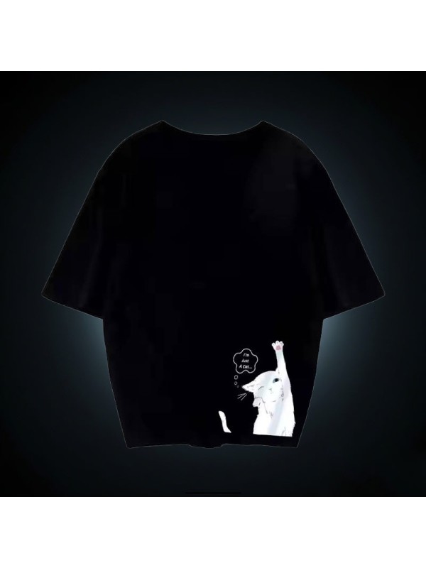Hot Sale Basic Plain 100% Cotton Anti-Shrink T-Shirt With Cartoon