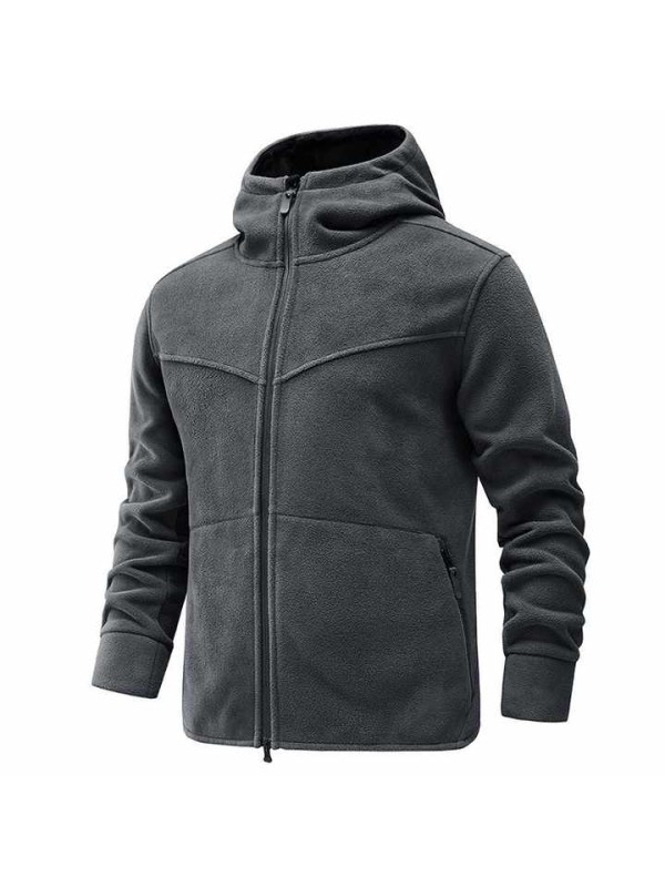 Winter Thermal Hoodie Stand Collar Zipper Service Finished Product Pattern