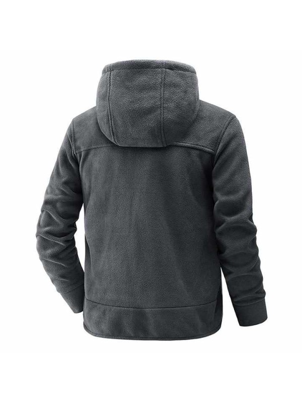 Winter Thermal Hoodie Stand Collar Zipper Service Finished Product Pattern