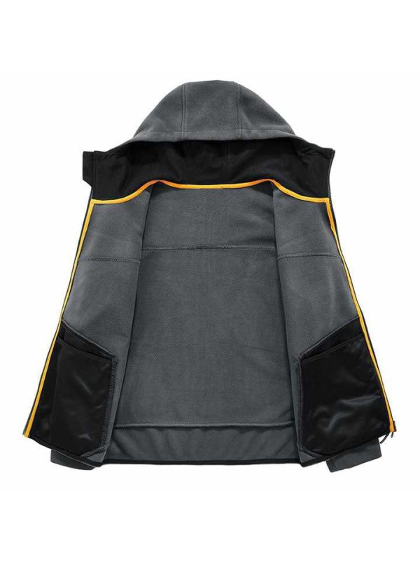 Winter Thermal Hoodie Stand Collar Zipper Service Finished Product Pattern