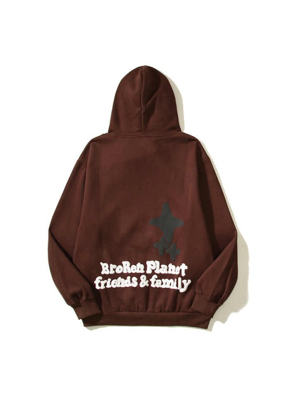 Men's High Quality Street Wear Kangaroo Pocket Pullover Hoodie Puff Printing Hoodie