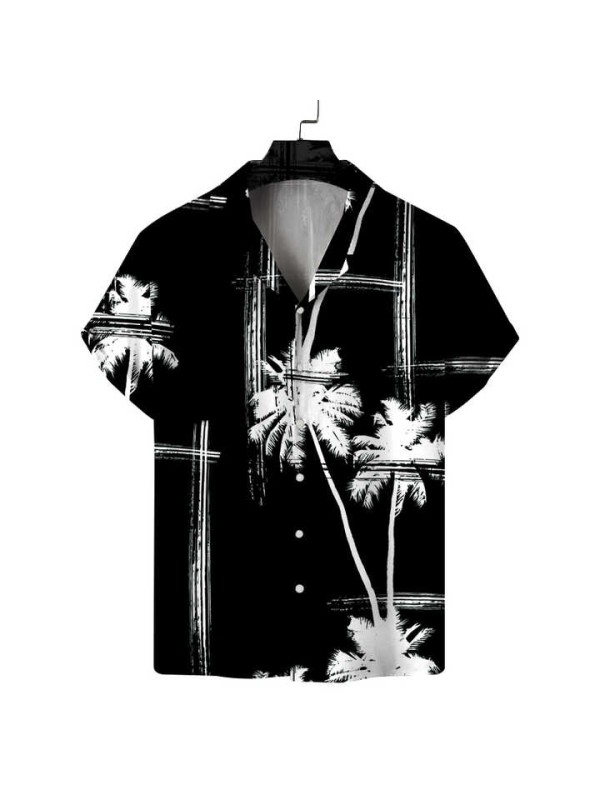 Summer Male Shirt Camp Collar Tropical Beach Sublimation Men Shirt
