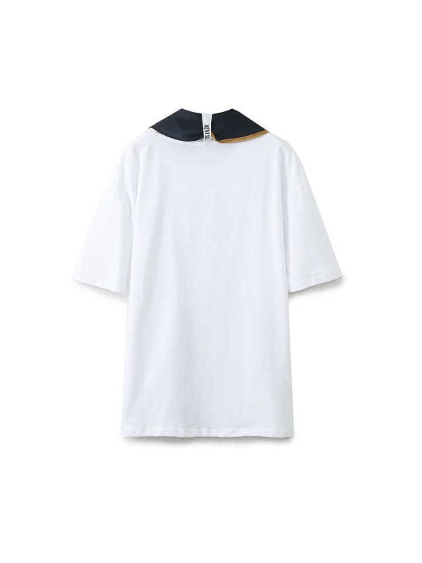 Crew Neck White Color Short Sleeve Casual Fashion t Shirt