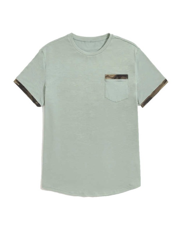 Men's Gym Wear Camo Print T-Shirt Short Sleeve