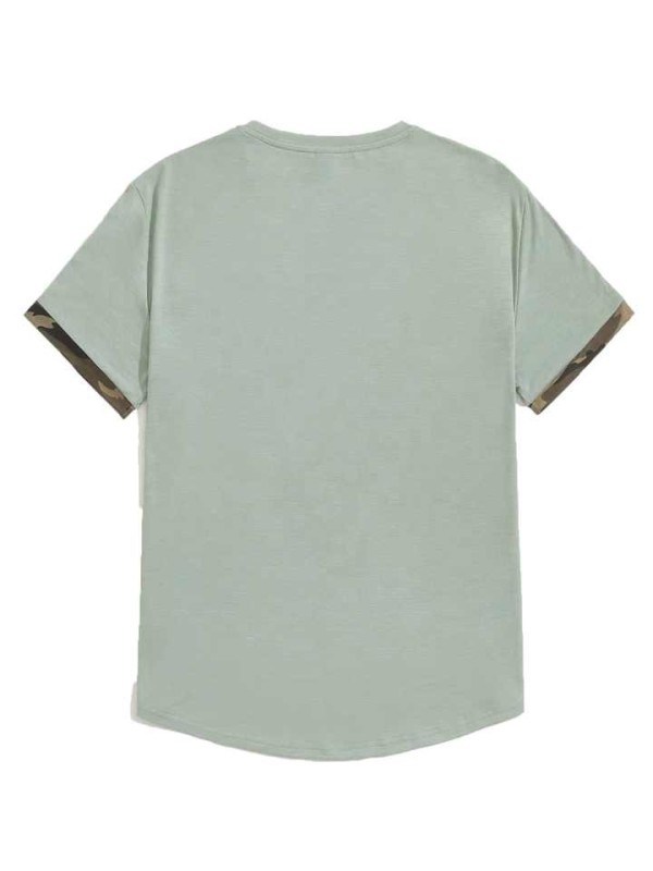 Men's Gym Wear Camo Print T-Shirt Short Sleeve