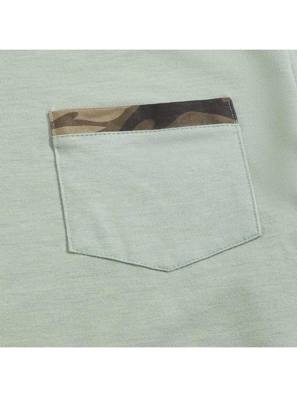 Men's Gym Wear Camo Print T-Shirt Short Sleeve