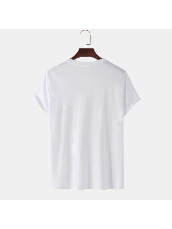 Summer Casual Wear Men's T-Shirts Lightweight Cotton