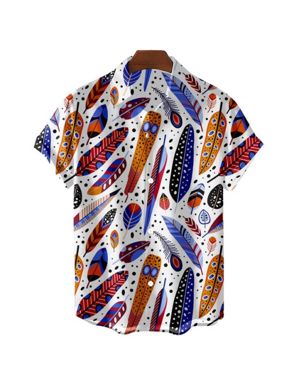 Casual T-shirt for Men's Summer Fashion Short Sleeved Breathable Oversized Pattern Shirt