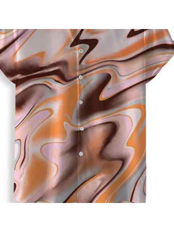 New Summer Full Print Men's Casual Shirt Short Sleeve Quick Dry for Men