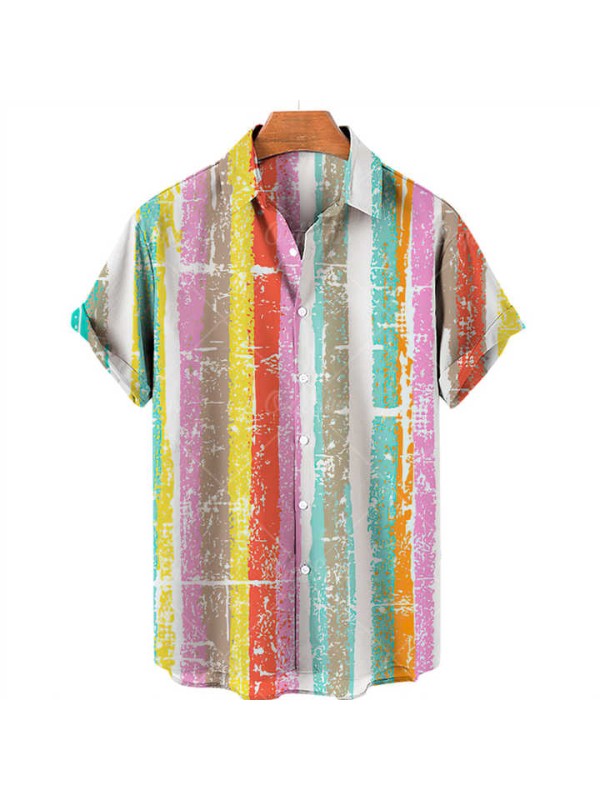 Hawaii Men's Short-Sleeved Shirts With 3D Digital Printed Shirts